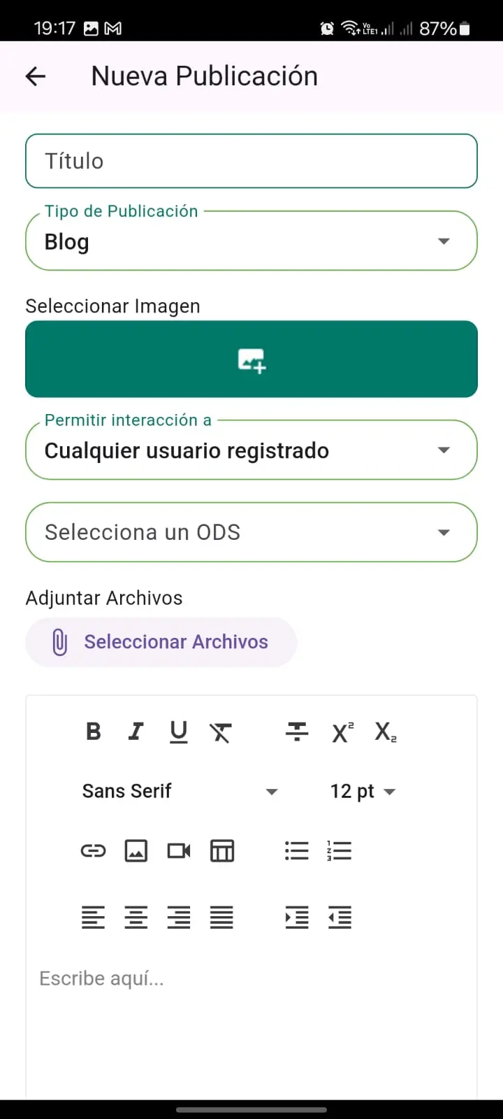 Mobile post detail with comments